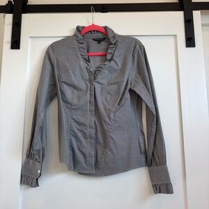 Brooks Brothers Black and White Houndstooth Blouse